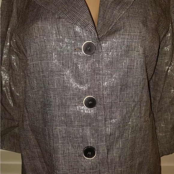 Jones New York Collection Linen 3/4 Sleeve Blazer Size 4 classy - Picture 3 of 6